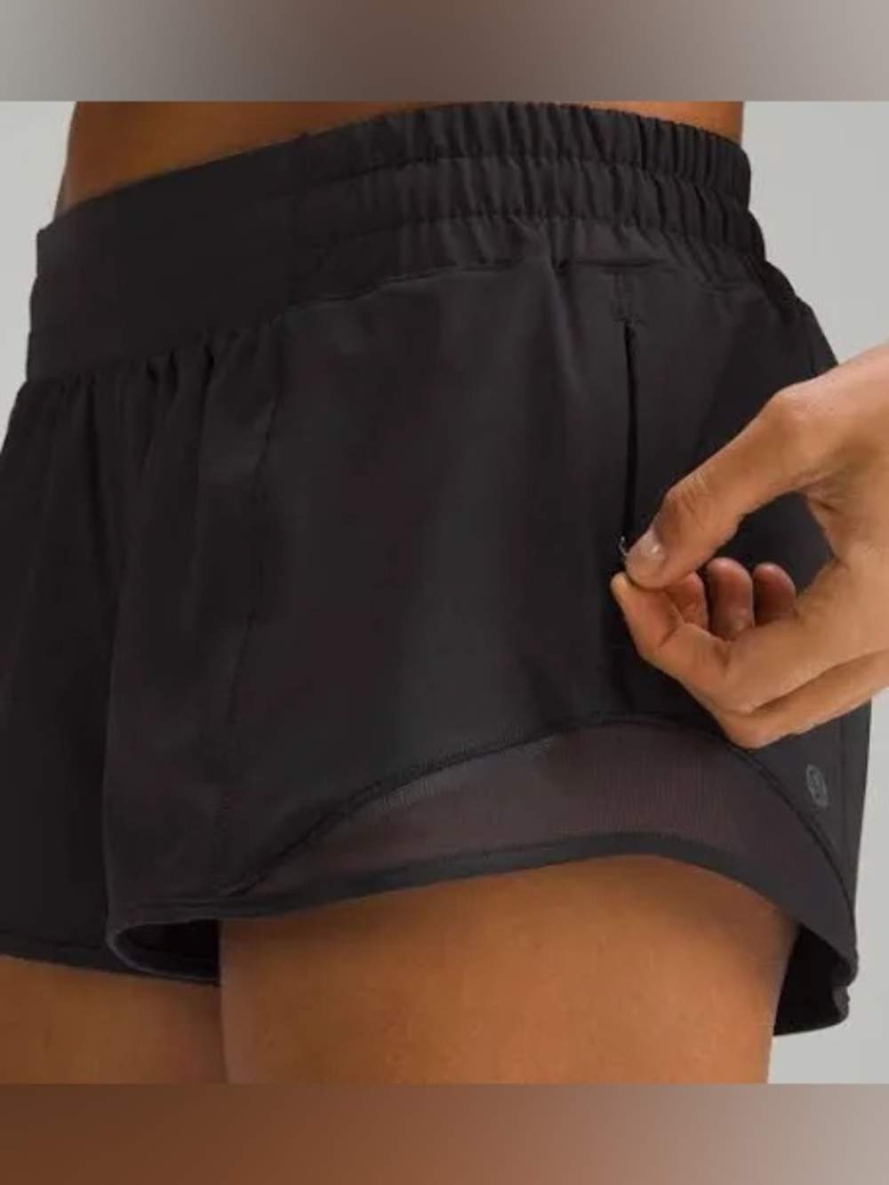Lululemon Black Women's Athletic Shorts with Elastic Waist